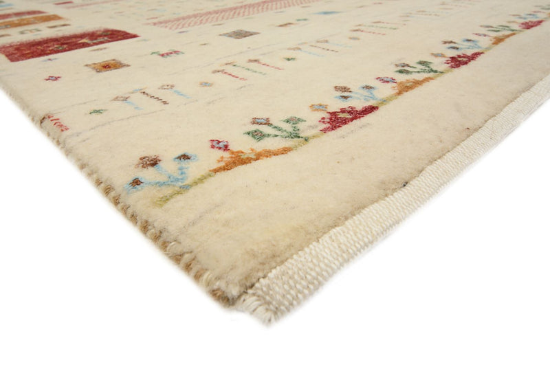 Gabbeh teppe - Loribaft Indus - 246 x 174 cm - lys beige