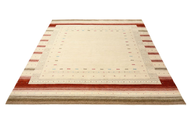 Gabbeh teppe - Loribaft Indus - 300 x 254 cm - lys beige