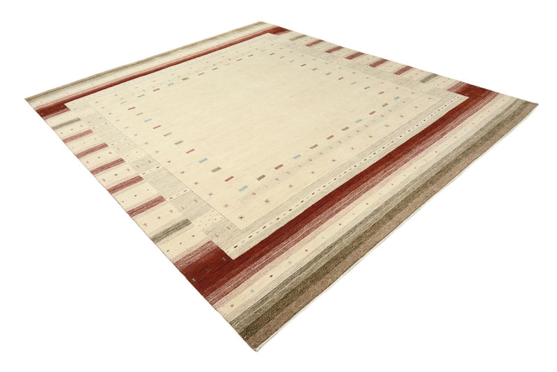 Gabbeh teppe - Loribaft Indus - 300 x 254 cm - lys beige