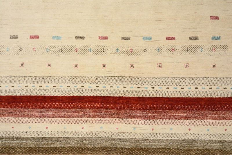 Gabbeh teppe - Loribaft Indus - 300 x 254 cm - lys beige