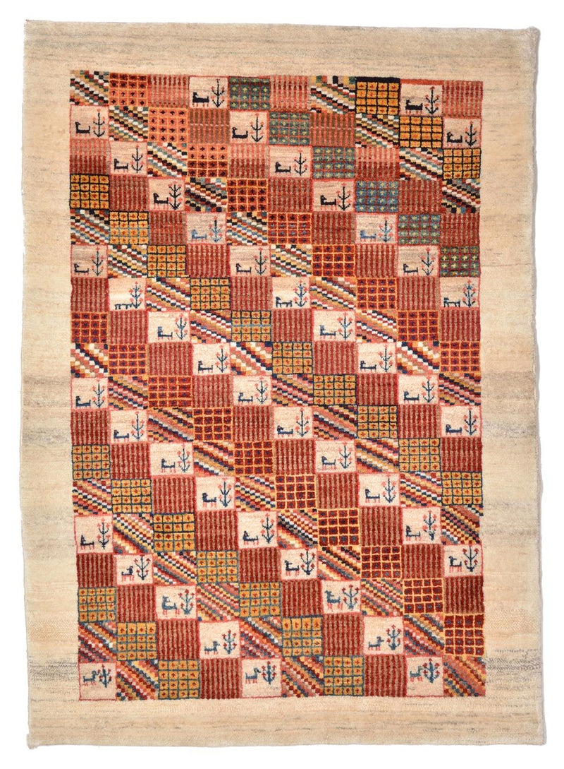 Loribaft Teppe 101x142cm - Perserteppich Wollteppich
