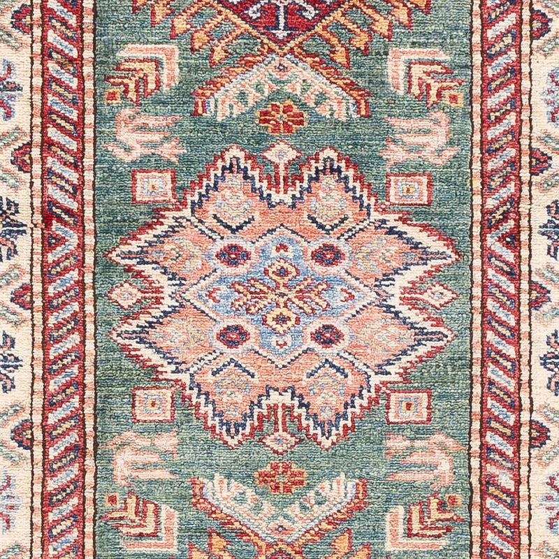 Løper Ziegler Teppe - Kazak - 248 x 75 cm - mørkegrønn