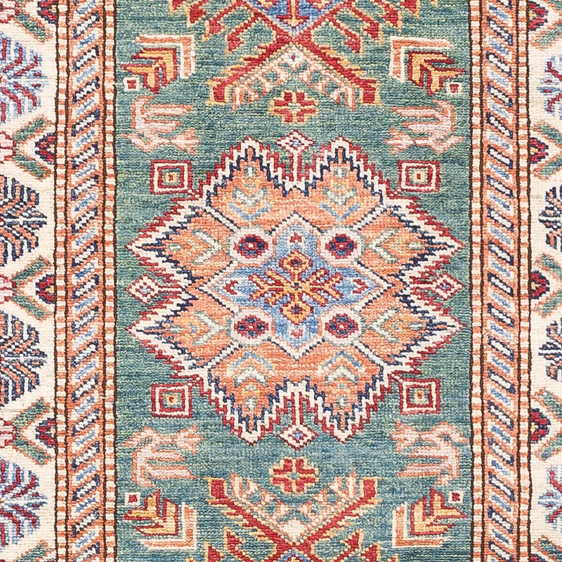 Løper Ziegler Teppe - Kazak - 243 x 72 cm - lysegrønn