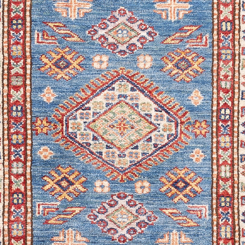 Løper Ziegler Teppe - Kazak - 256 x 74 cm - blå