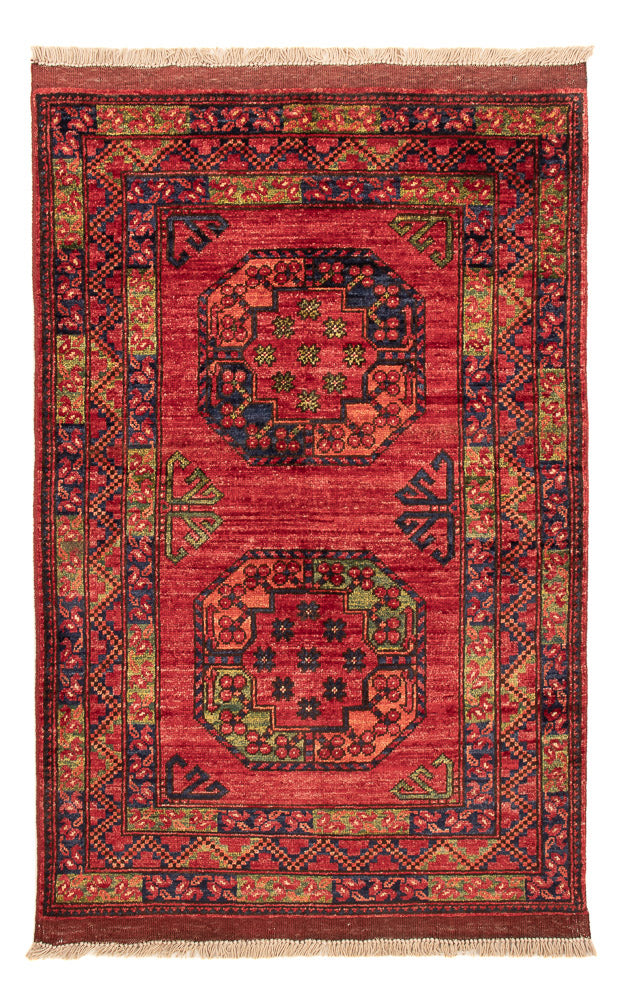 Afghansk teppe - 125 x 82 cm - rød