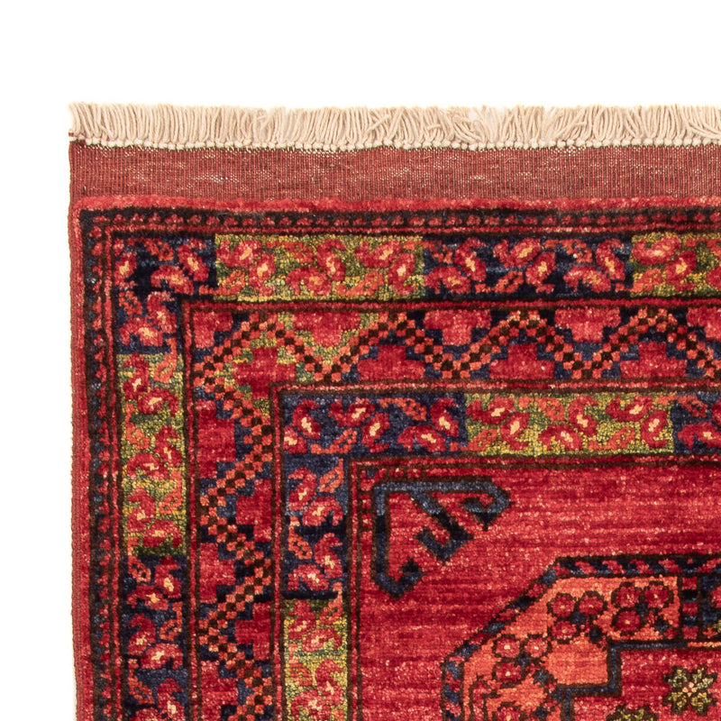 Afghansk teppe - 125 x 82 cm - rød
