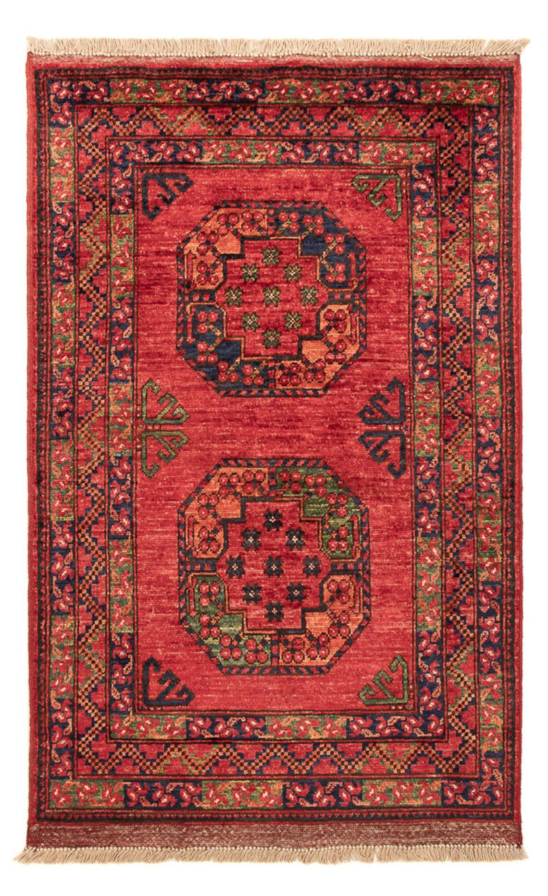 Afghansk teppe - 126 x 82 cm - rød