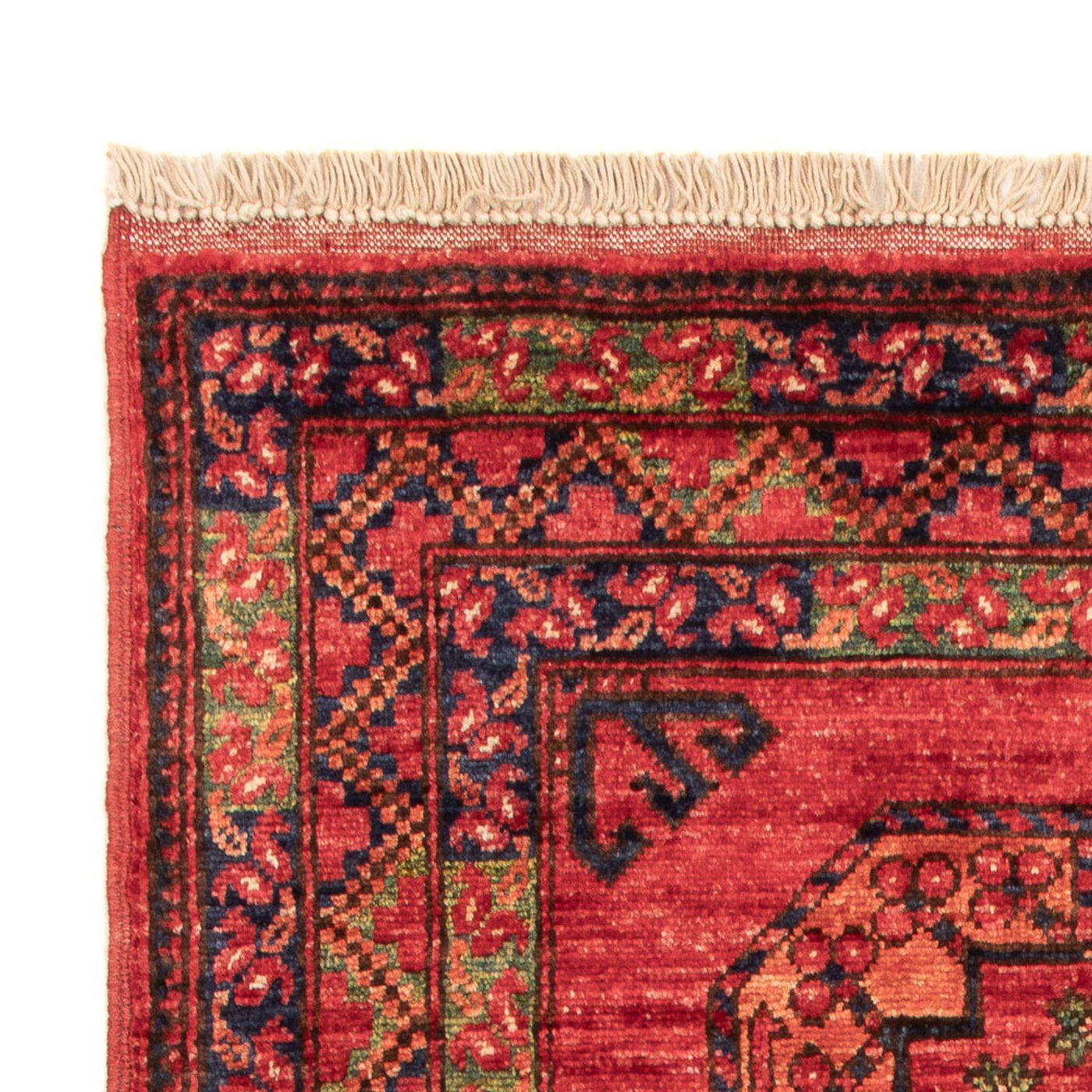 Afghansk teppe - 126 x 82 cm - rød