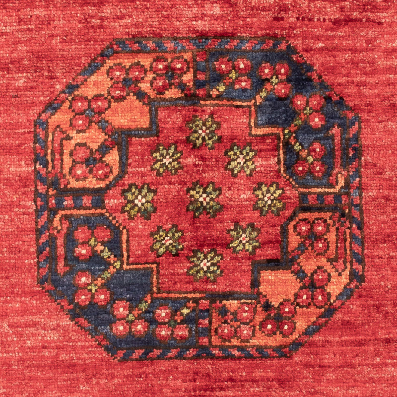 Afghansk teppe - 123 x 83 cm - rød