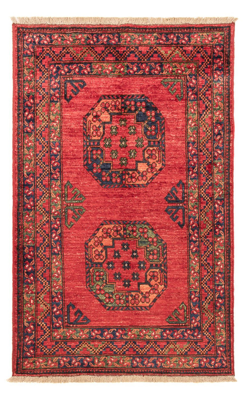 Afghansk teppe - 138 x 86 cm - rød