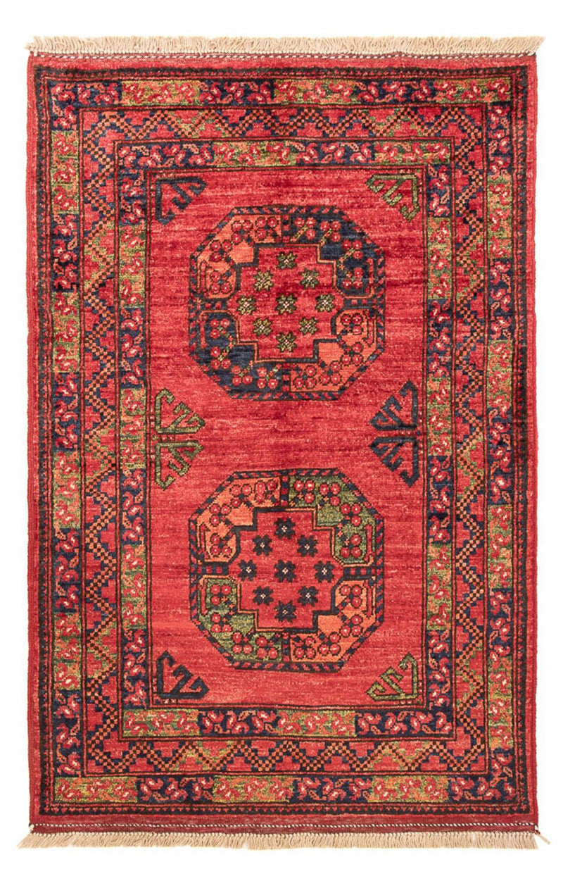 Afghansk teppe - 127 x 85 cm - rød