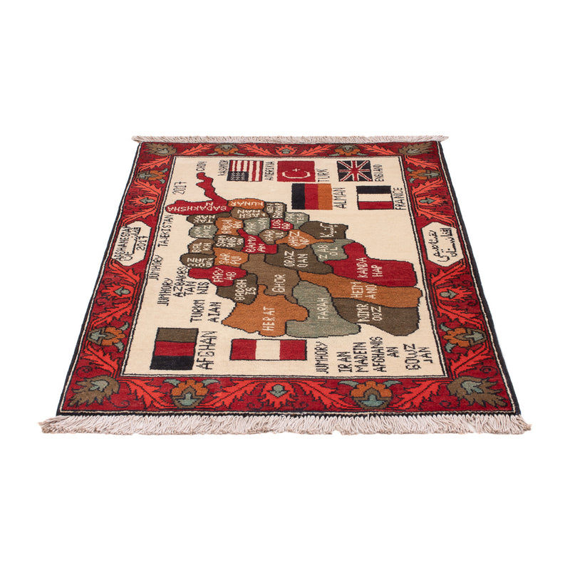 Afghansk teppe - Royal - 110 x 75 cm - flerfarget