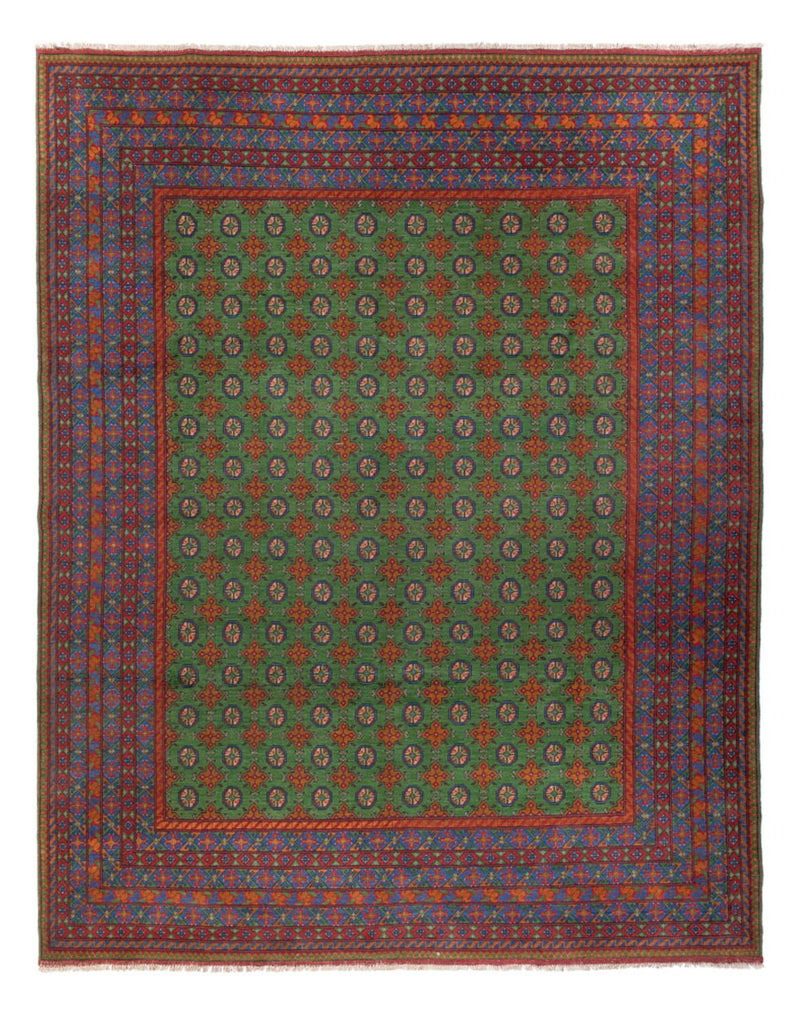 Afghansk teppe - Filpa - 390 x 297 cm - grønn