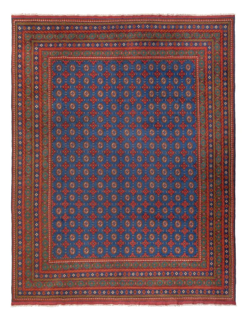 Afghansk teppe - Filpa - 394 x 303 cm - blå