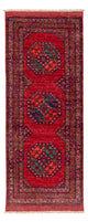 Løper Afghansk teppe - 216 x 87 cm - rød