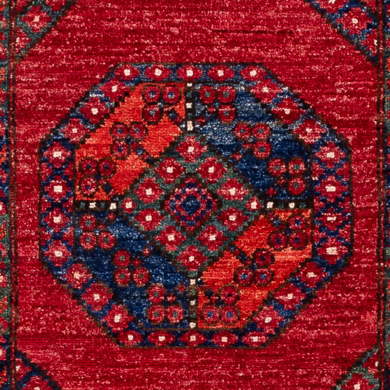 Løper Afghansk teppe - 216 x 87 cm - rød
