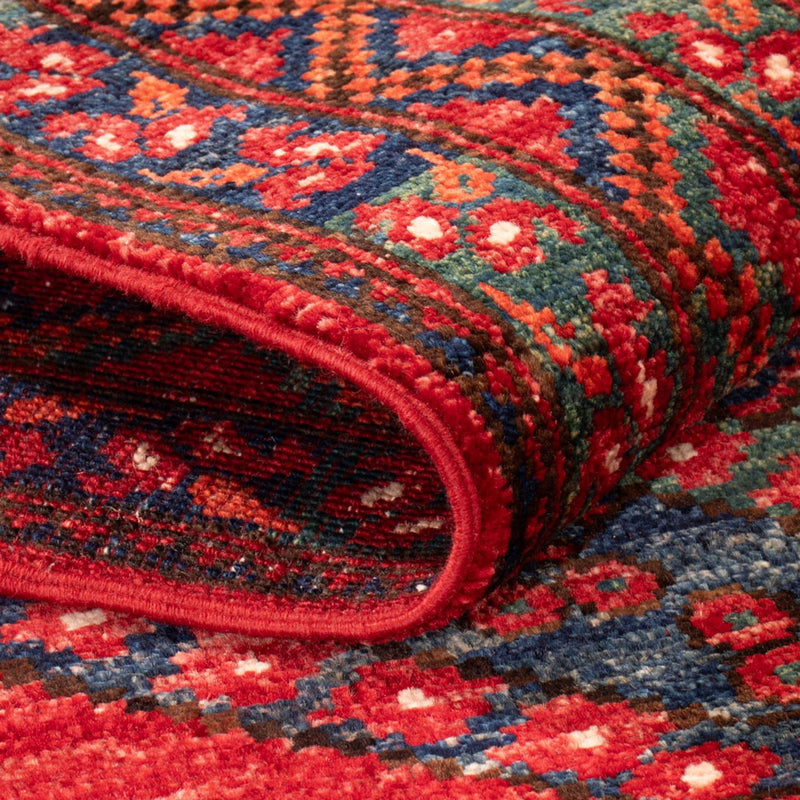 Løper Afghansk teppe - 216 x 87 cm - rød