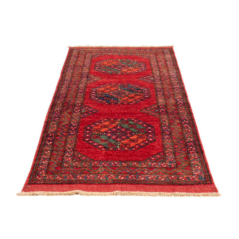 Løper Afghansk teppe - 216 x 87 cm - rød