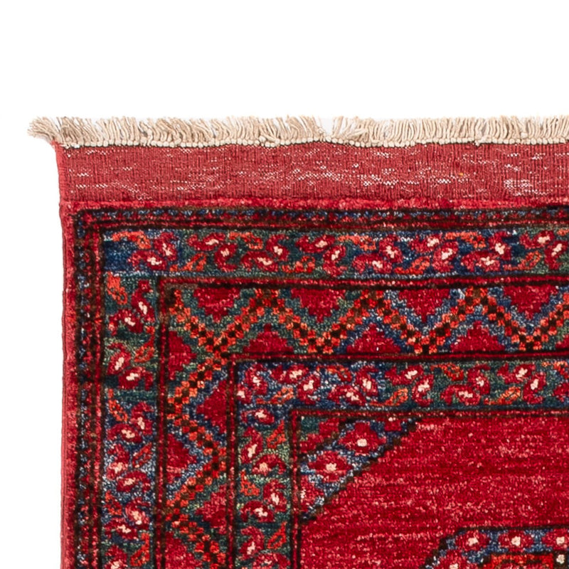 Løper Afghansk teppe - 220 x 87 cm - rød
