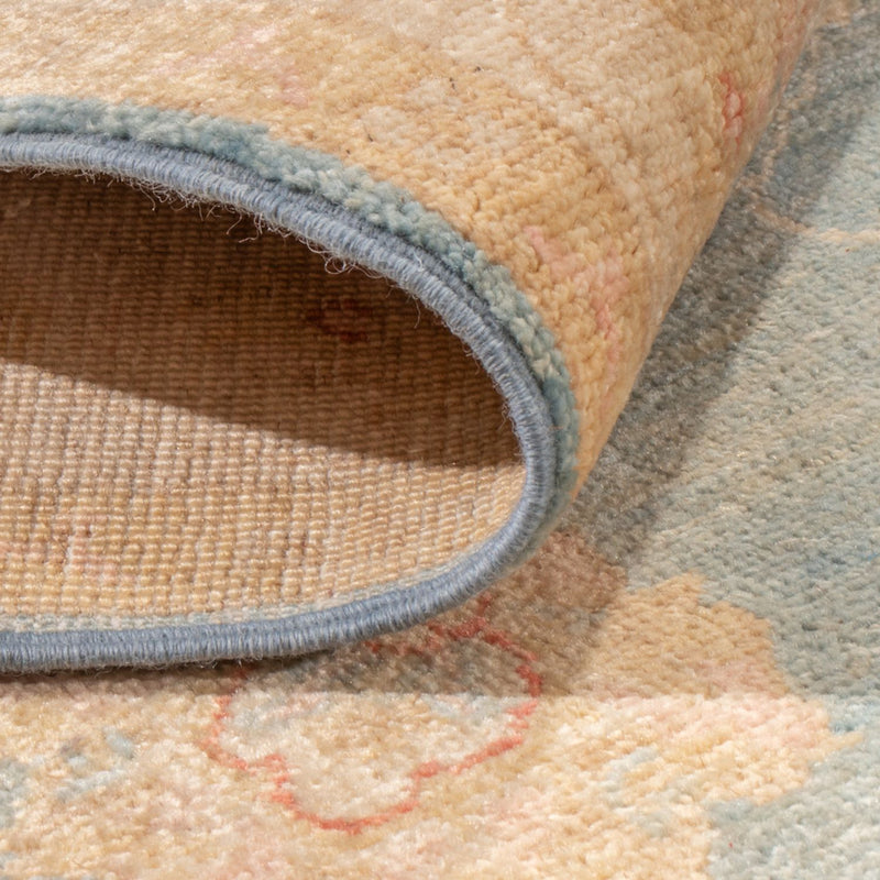 Løper Ziegler Teppe - 396 x 121 cm - lyseblå