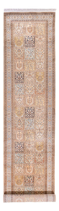Løper Silketeppe - Kashmir silke - 452 x 97 cm - krem – product image