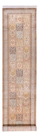 Løper Silketeppe - Kashmir silke - 452 x 97 cm - krem