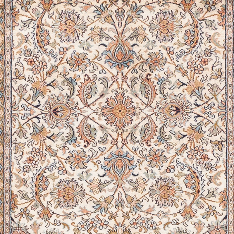 Løper Silketeppe - Kashmir silke - 444 x 94 cm - beige