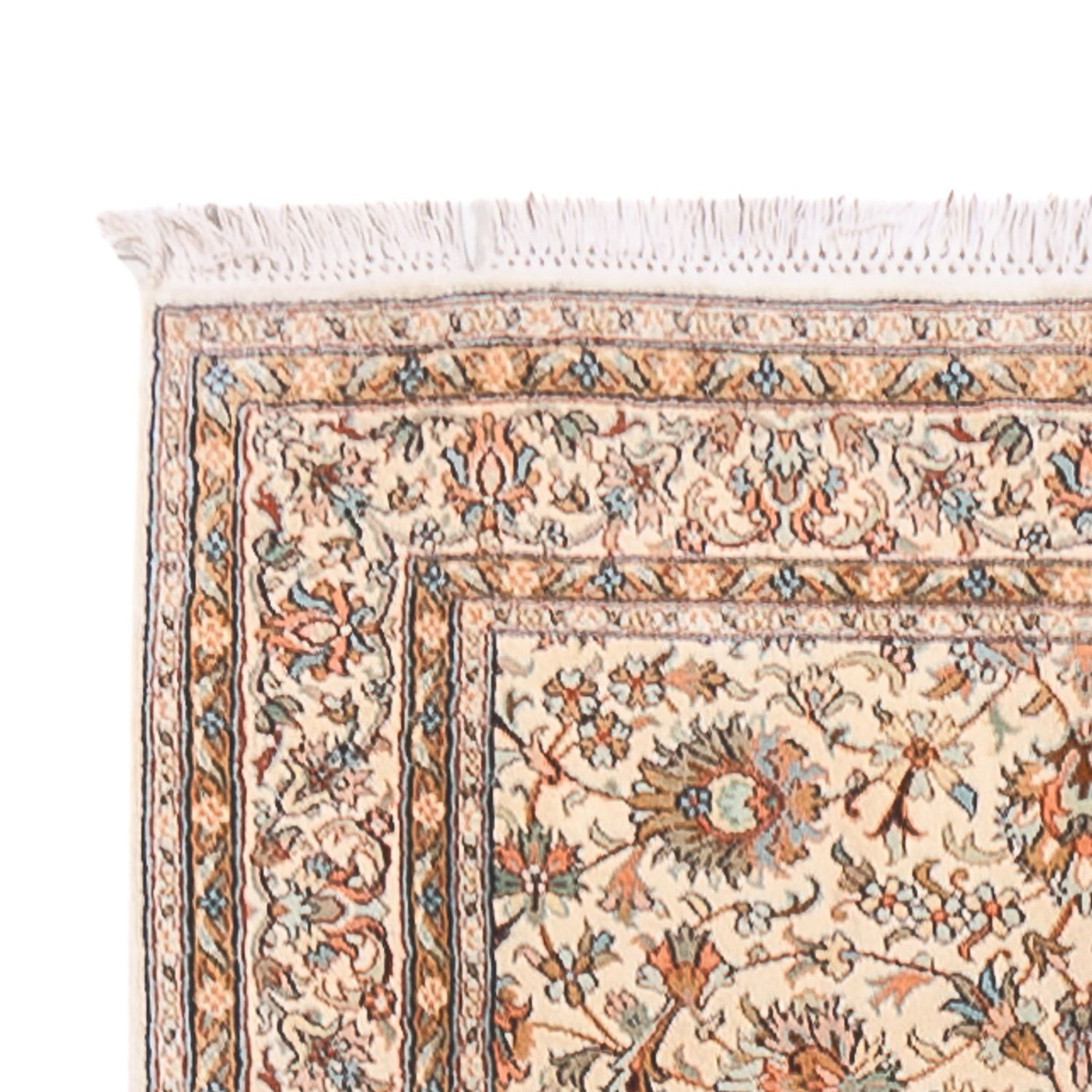 Løper Silketeppe - Kashmir silke - 444 x 94 cm - beige