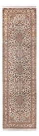 Løper Silketeppe - Kashmir silke - 290 x 81 cm - lys beige