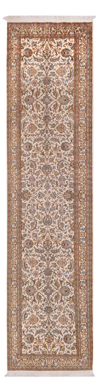 Kashmir silke teppe 76x325cm - Orientalsk teppe - beige – product image