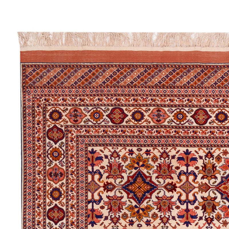 Silketeppe - afghansk silke - 282 x 205 cm - brun