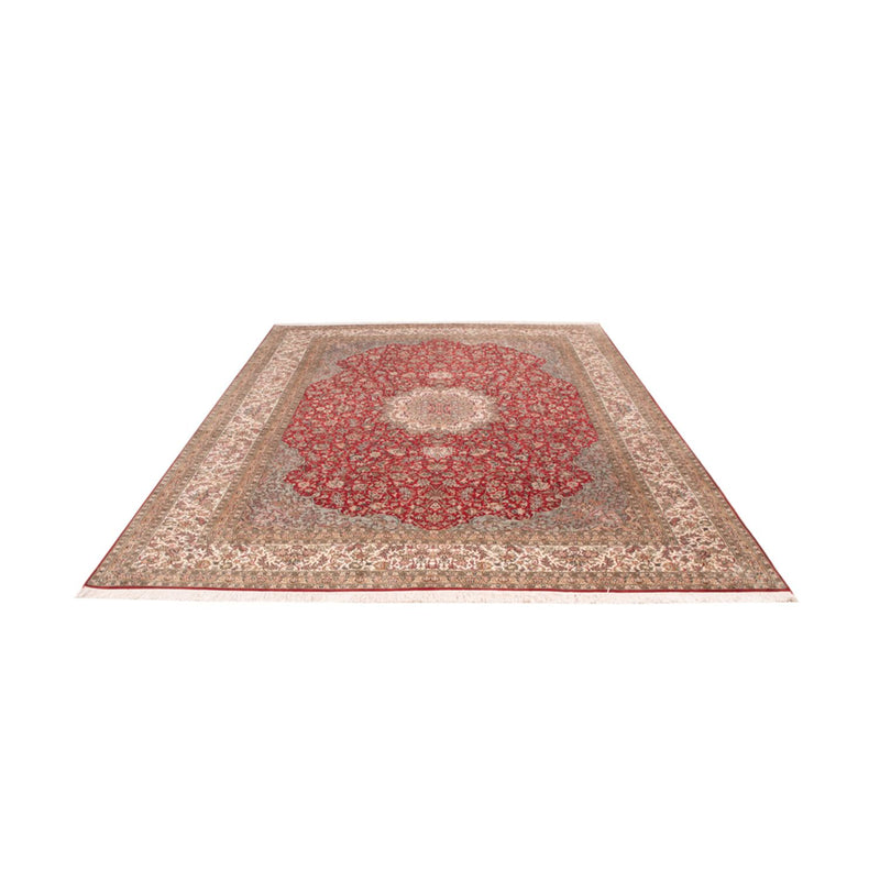 Silketeppe - Kashmir silke - 303 x 220 cm - rød