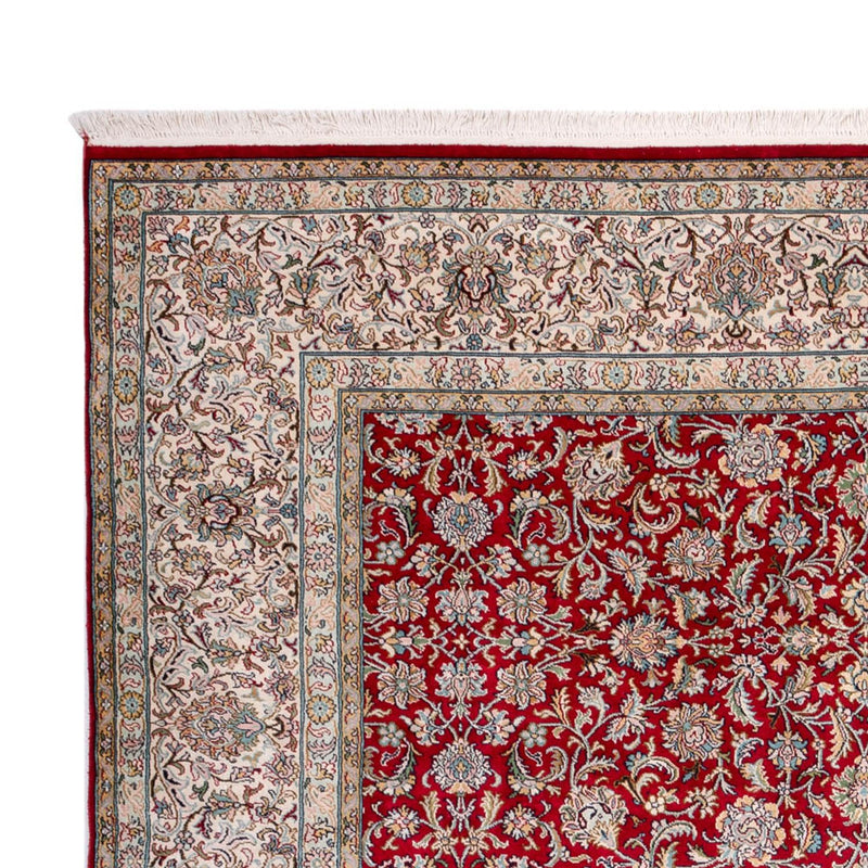 Silketeppe - Kashmir silke - 302 x 216 cm - rød