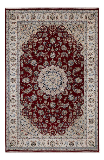 Indo Nain Teppe 200x303cm - Orientalsk teppe - mørk rød