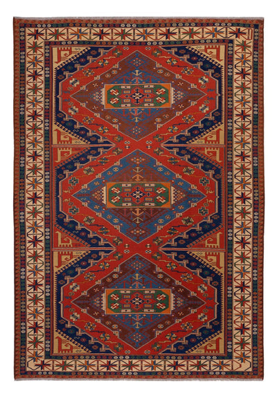 Afghansk kilim Teppe 204x294cm - rød