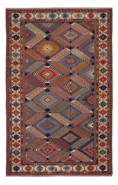 Afghansk kilim Teppe 189x291cm - flerfarget