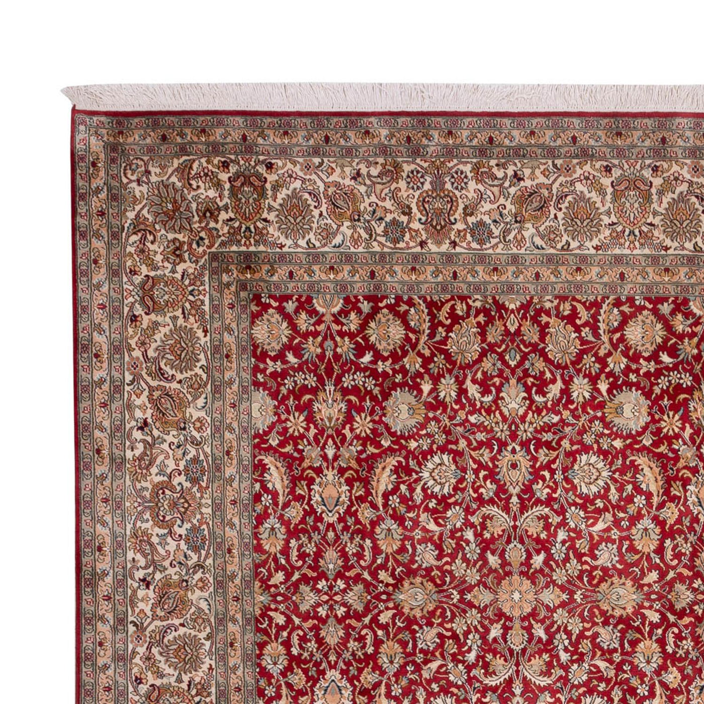 Silketeppe - Kashmir silke - 369 x 279 cm - rød