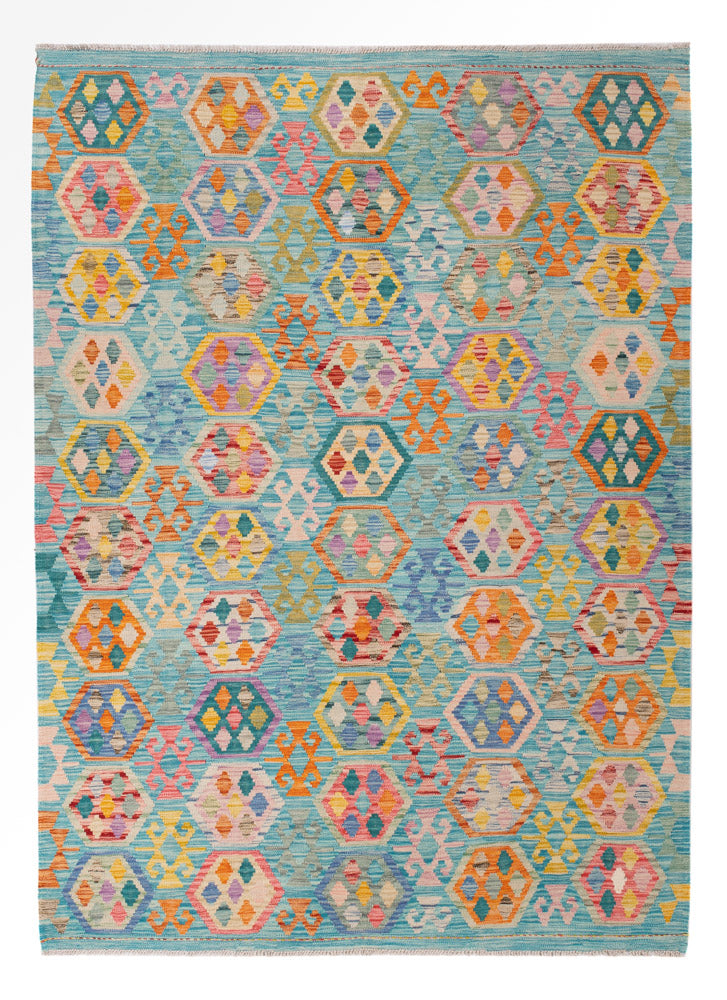 Kelimteppe - Splash - 248 x 177 cm - farget