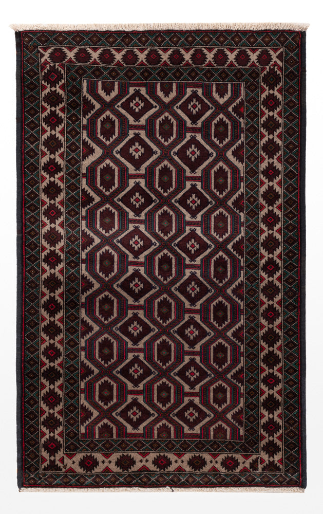 Balutsj-teppe - 140 x 90 cm - flerfarget