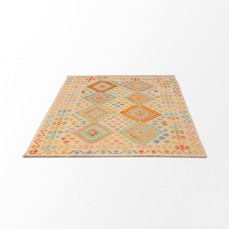 Kilim Maimana Teppe 208x145cm - Ullteppe