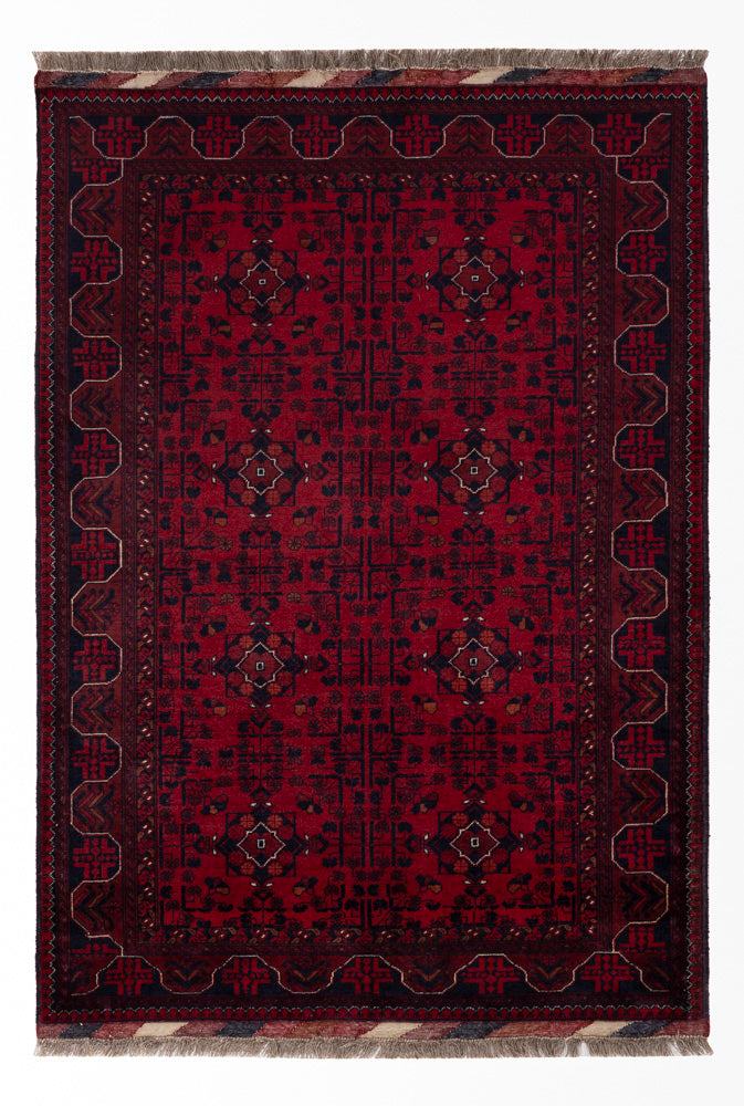 Afghansk teppe - Royal - 146 x 102 cm - rød
