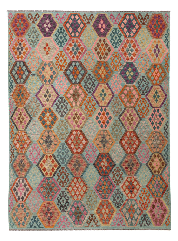 Kelimteppe - Splash - 347 x 257 cm - farget