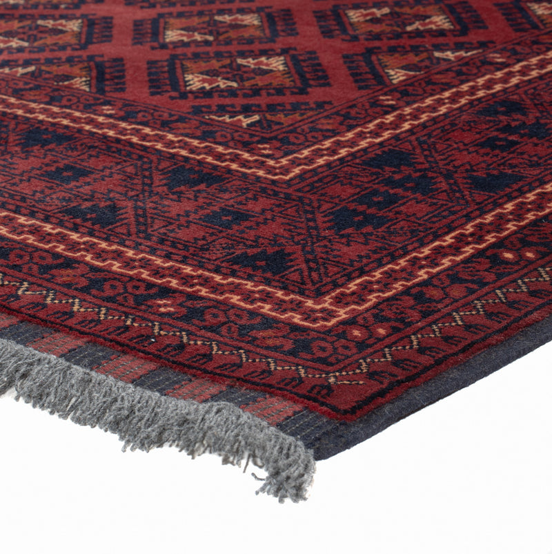 Afghansk teppe - 195 x 147 cm - rød
