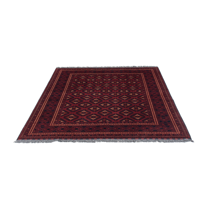 Afghansk teppe - 195 x 147 cm - rød