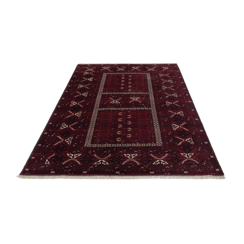 Afghansk teppe - 240 x 153 cm - mørk rød