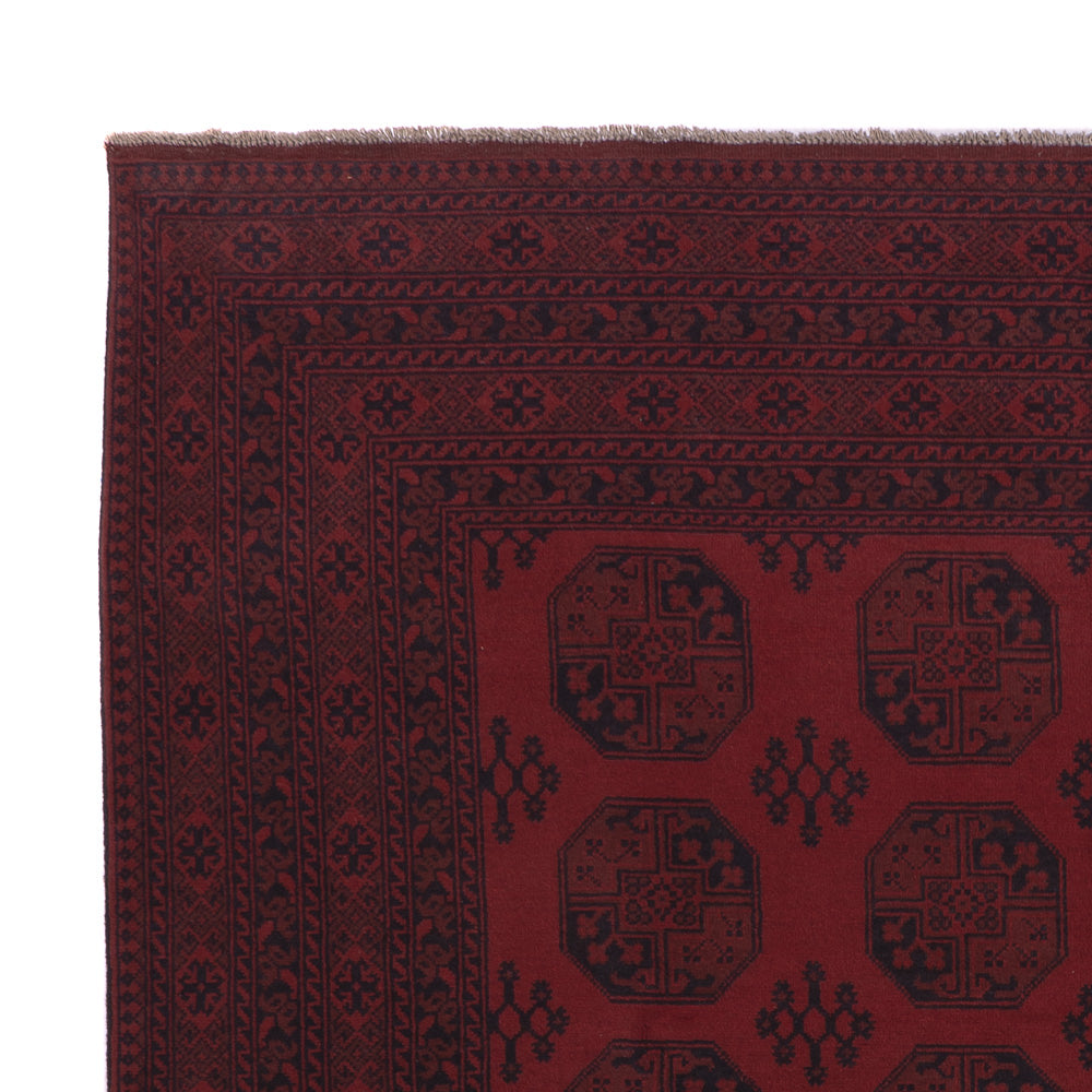 Afghansk teppe - Filpa - 346 x 255 cm - mørk rød