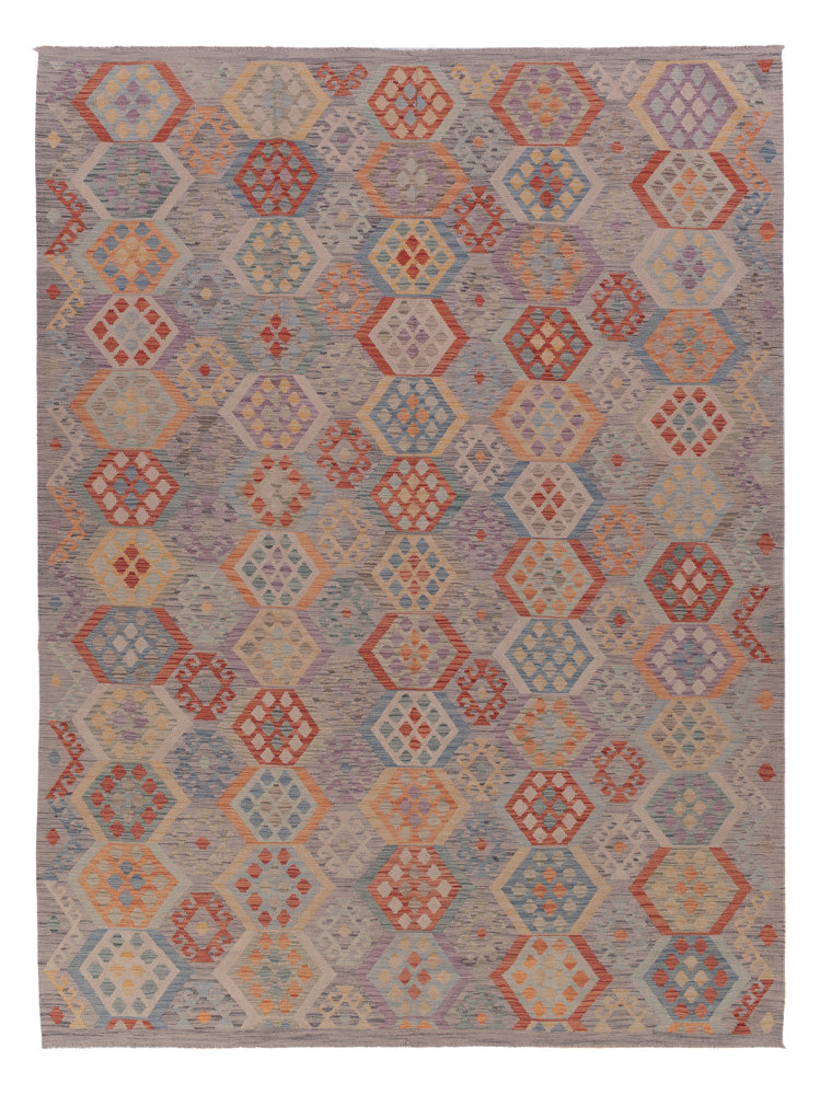 Kelimteppe - Splash - 350 x 256 cm - flerfarget
