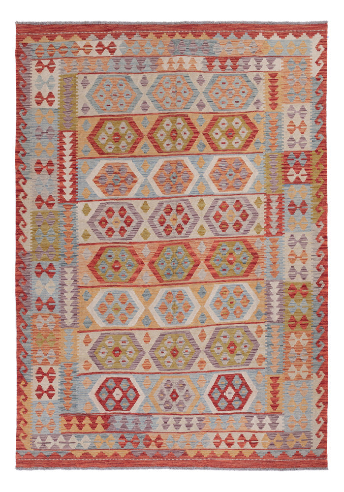 Kelimteppe - Splash - 250 x 180 cm - flerfarget