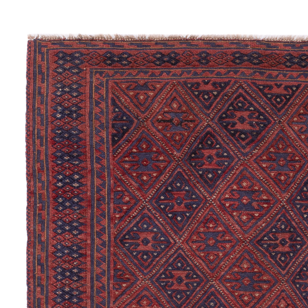 Kelimteppe - Orientalsk - 194 x 159 cm - mørk rød
