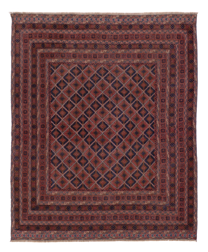 Kelimteppe - Orientalsk - 193 x 159 cm - mørk rød
